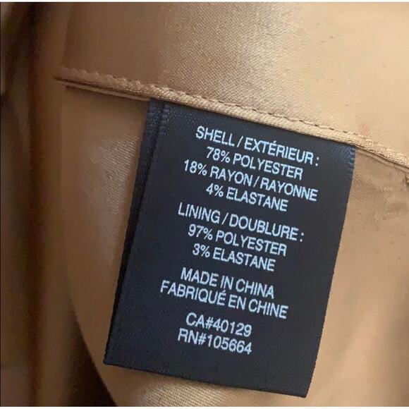 L.a.m.b women camel one shoulder blouse sz 4 short sleeve asymmetry neck top - Picture 3 of 10